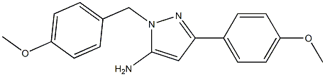 1-(4-methoxybenzyl)-3-(4-methoxyphenyl)-1H-pyrazol-5-amine,,结构式