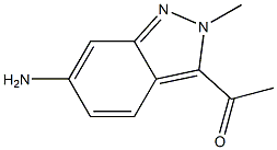 1-(6-amino-2-methyl-2H-indazol-3-yl)ethanone 化学構造式