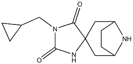 1'-(cyclopropylmethyl)-8-azaspiro[bicyclo[3.2.1]octane-3,4'-imidazolidine]-2',5'-dione 化学構造式