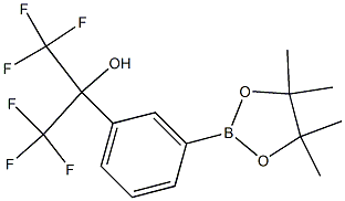 1,1,1,3,3,3-hexafluoro-2-(3-(4,4,5,5-tetramethyl-1,3,2-dioxaborolan-2-yl)phenyl)propan-2-ol Structure