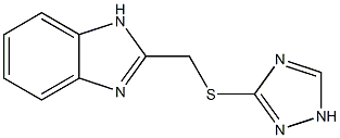 2-((1H-1,2,4-triazol-3-ylthio)methyl)-1H-benzo[d]imidazole 化学構造式