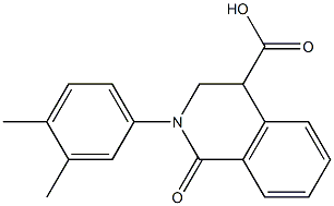 2-(3,4-dimethylphenyl)-1-oxo-1,2,3,4-tetrahydroisoquinoline-4-carboxylic acid 化学構造式