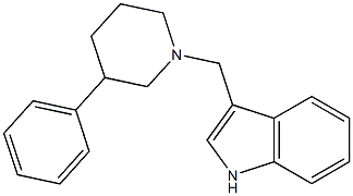 3-((3-phenylpiperidin-1-yl)methyl)-1H-indole Struktur