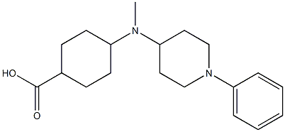 4-((1-phenylpiperidin-4-yl)methylamino)cyclohexanecarboxylic acid Structure