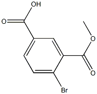 4-bromo-3-(methoxycarbonyl)benzoic acid,,结构式