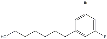 6-(3-bromo-5-fluorophenyl)hexan-1-ol Struktur