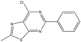 7-chloro-2-methyl-5-phenylthiazolo[5,4-d]pyrimidine Struktur