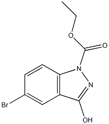 ethyl 5-bromo-3-hydroxy-1H-indazole-1-carboxylate Struktur