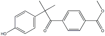 methyl 4-(2-(4-hydroxyphenyl)-2-methylpropanoyl)benzoate Structure