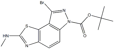 tert-butyl 8-bromo-2-(methylamino)-6H-thiazolo[5,4-e]indazole-6-carboxylate Structure