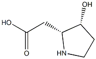 2-((2R,3R)-3-hydroxypyrrolidin-2-yl)acetic acid 结构式