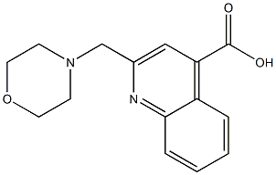 2-Morpholin-4-ylmethyl-quinoline-4-carboxylic acid 化学構造式