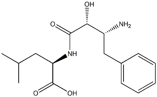 N-[(2R,3R)-3-amino-2-hydroxy-4-phenylbutanoyl]-D-Leucine Struktur