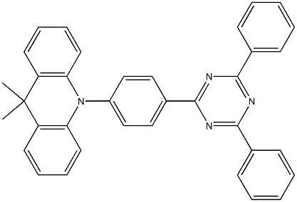 9,10-Dihydro-9,9-dimethyl-10-(4-(4,6-diphenyl-1,3,5-triazin-2-yl)phenyl)acridine,,结构式