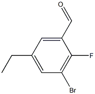 3-Bromo-5-ethyl-2-fluorobenzaldehyde Structure