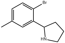 2-(2-BROMO-5-METHYLPHENYL)PYRROLIDINE,1224945-60-1,结构式