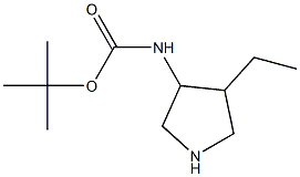 tert-butyl (4-ethylpyrrolidin-3-yl)carbamate Structure