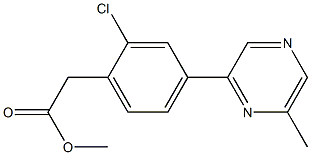  methyl 2-(2-chloro-4-(6- methylpyrazin-2- yl)phenyl)acetate