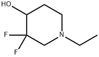 1-ethyl-3,3-difluoropiperidin-4-ol 化学構造式