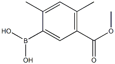 2,4-Dimethyl-5-methoxycarbonlyl-phenylboronic acid 结构式