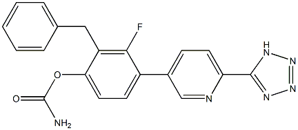 benzyl(4-(6-(1H-tetrazol-5-yl)pyridin-3-yl)-3-fluorophenyl) carbamate Structure