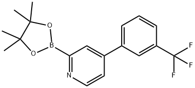 2-(4,4,5,5-tetramethyl-1,3,2-dioxaborolan-2-yl)-4-(3-(trifluoromethyl)phenyl)pyridine,2223037-87-2,结构式