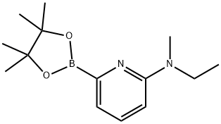 N-ethyl-N-methyl-6-(4,4,5,5-tetramethyl-1,3,2-dioxaborolan-2-yl)pyridin-2-amine,1415742-67-4,结构式