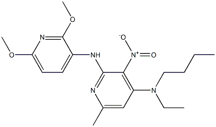 N4-butyl-N2-(2,6-dimethoxypyridin-3-yl)-N4-ethyl-6-methyl-3-nitropyridine-2,4-diamine(WXG00244)