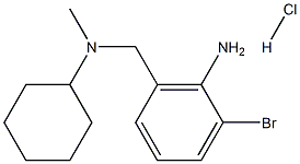 2-bromo-6-((cyclohexyl(methyl)amino)methyl)aniline hydrochloride Struktur
