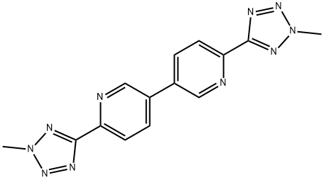 6,6'-bis(2-methyl-2H-tetrazol-5-yl)-3,3'-bipyridine 化学構造式