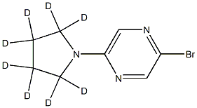 2-Bromo-5-(pyrrolidino-d8)-pyrazine Structure