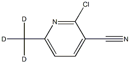 2-Chloro-3-cyano-6-(methyl-d3)-pyridine,1185316-91-9,结构式