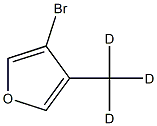 3-Bromo-4-(methyl-d3)-furan Struktur