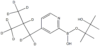 4-(iso-Butyl-d9)-pyridine-2-boronic acid pinacol ester Struktur