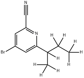 4-Bromo-2-(sec-butyl-d9)-6-cyanopyridine Struktur
