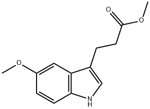 3-(5-甲氧基-吲哚-3-基)-丙酸甲酯 结构式