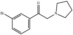 1-(3-bromophenyl)-2-(1-pyrrolidinyl)ethanone 结构式