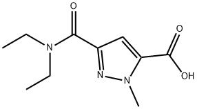 3-(二乙基氨基甲酰基)-1-甲基-1H-吡唑-5-羧酸 结构式
