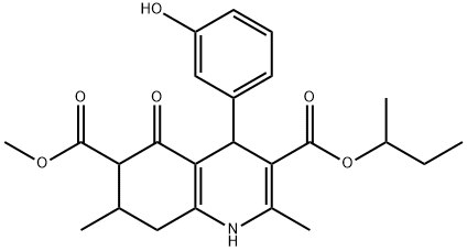 1005049-06-8 3-sec-butyl 6-methyl 4-(3-hydroxyphenyl)-2,7-dimethyl-5-oxo-1,4,5,6,7,8-hexahydroquinoline-3,6-dicarboxylate