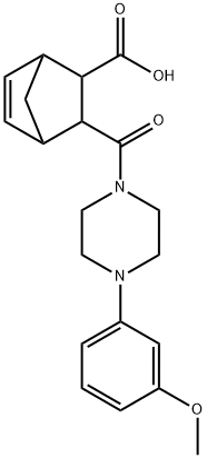 3-(4-(3-methoxyphenyl)piperazine-1-carbonyl)bicyclo[2.2.1]hept-5-ene-2-carboxylic acid Structure