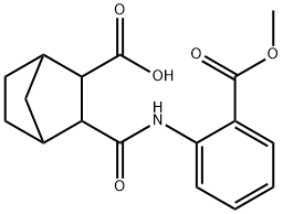 3-((2-(methoxycarbonyl)phenyl)carbamoyl)bicyclo[2.2.1]heptane-2-carboxylic acid 结构式