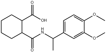 2-((1-(3,4-dimethoxyphenyl)ethyl)carbamoyl)cyclohexanecarboxylic acid Structure