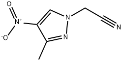 3-methyl-4-nitro-1H-Pyrazole-1-acetonitrile 化学構造式