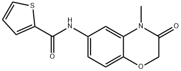 N-(4-methyl-3-oxo-3,4-dihydro-2H-1,4-benzoxazin-6-yl)thiophene-2-carboxamide Struktur