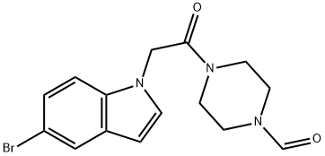 4-[(5-bromo-1H-indol-1-yl)acetyl]piperazine-1-carbaldehyde Struktur