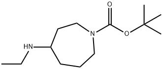 4-(乙基氨基)氮杂-1-羧酸叔丁酯,1009075-49-3,结构式