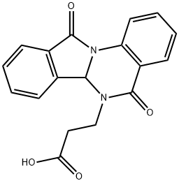 3-(5,11-dioxoisoindolo[2,1-a]quinazolin-6(5H,6aH,11H)-yl)propanoic acid Struktur