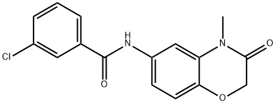 3-chloro-N-(4-methyl-3-oxo-3,4-dihydro-2H-1,4-benzoxazin-6-yl)benzamide Struktur
