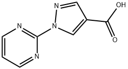1-(ピリミジン-2-イル)-1H-ピラゾール-4-カルボン酸 化学構造式
