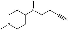 3-[Methyl-(1-methyl-piperidin-4-yl)-amino]-propionitrile Struktur